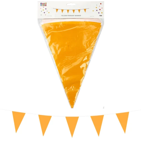Yellow Plastic Flag Banner (10m)