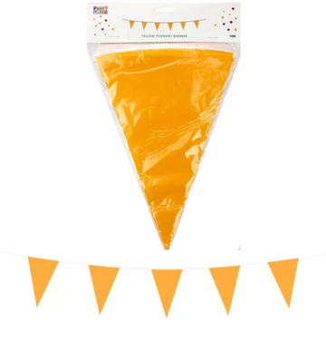 Yellow Plastic Flag Banner (10m)