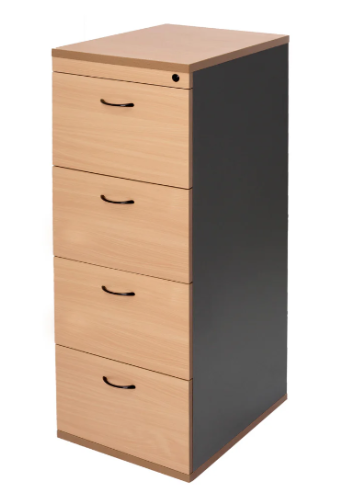 Rapid Worker Filing Cabinet 4 Drawer - Beech