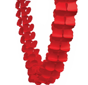 Red Tissue Paper Honeycomb Garland (4m)
