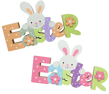 Easter Bunny Wooden Sign (1 Only)