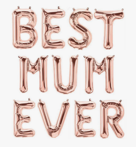 16-inch Mother's Day Rose Gold BEST MUM EVER Foil Balloon Banner