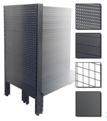 Feature End PEGBOARD 900x1800 Black .G-FE-PEG-B-90x180