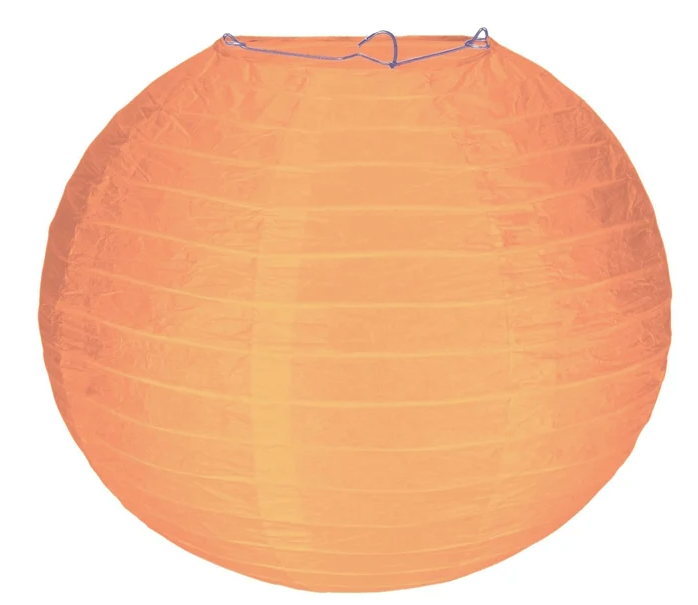 Orange Round Paper Lantern 25cm