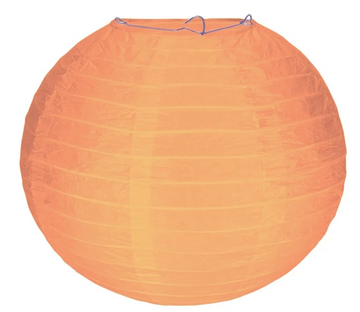 Orange Round Paper Lantern 25cm