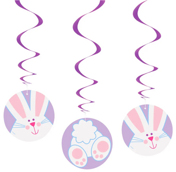 Easter Bunny Swirl Decorations (Pack of 3)