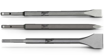 BIT CHISEL SET SDS+ 250MM MOIL+FLAT+WIDE 3PC MILWAUKEE