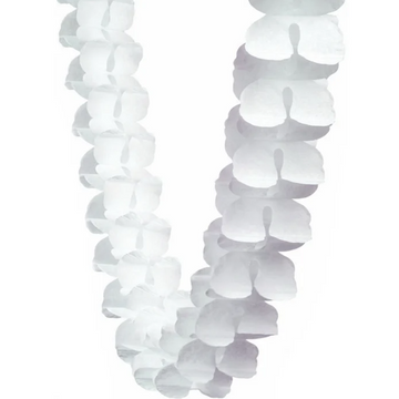 White Tissue Paper Honeycomb Garland (4m)