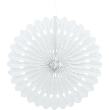 White Decorative Tissue Fan 40cm