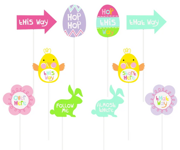 Easter Egg Hunt Clue Yard Signs (Pack of 10)