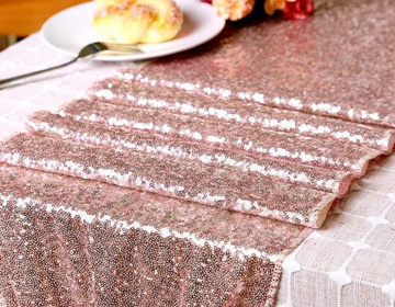 Rose Gold Sequin Table Runner