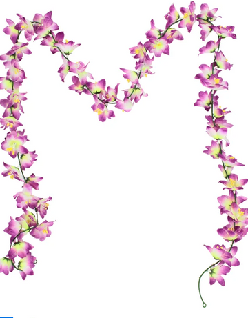 Artificial Magenta Hibiscus Flower Garland - 1.85m