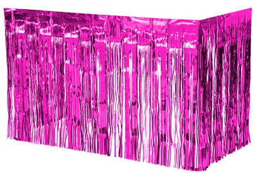 Metallic Hot Pink Table Skirt
