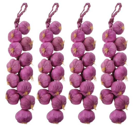 4 Pcs Artificial Garlic Simulation Fruit Garland