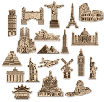 Around the World Cutout Wall Decorations (Pack of 20)