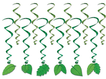 Tropical Leaves Swirl Decorations - 82cm (Pack of 12)