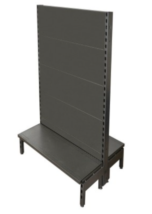 Single Sided Flat Back Gondola Starter Bay 900x450x1800 Black .G-S-FLAT-B-90x45x180-ST