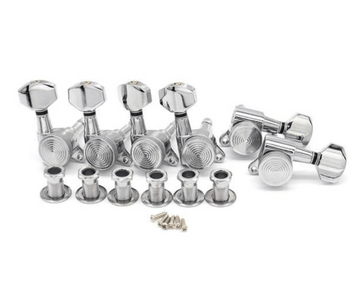 6-In-line Locking Tuner Machine Heads - Chrome