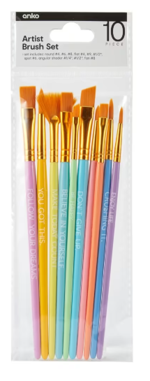 10 Piece Artist Brush Set