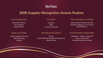 Recognised for Impact: Woollahra Named Finalist in Rio Tinto Supplier Recognition Awards