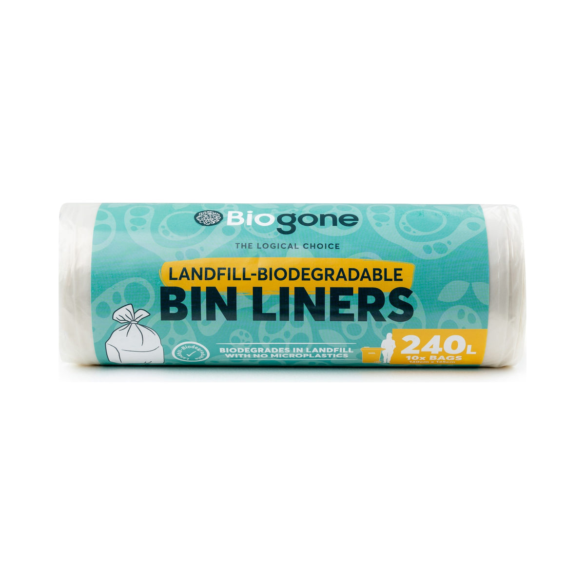 Large clear 240L bin liners for wheelie bins and high-volume commercial waste collection. Shop commercial pack quantities online from Woollahra Group.