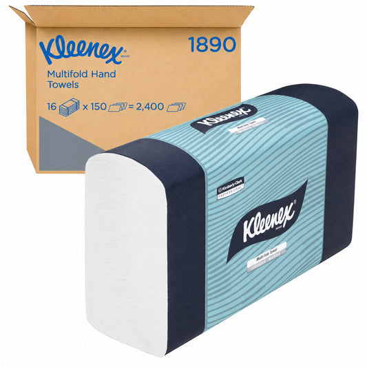 KLEENEX 01890 Multifold Hand Towel exact product packaging on pure white
