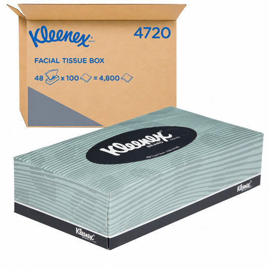 KLEENEX 4720 Facial Tissue exact product packaging on pure white
