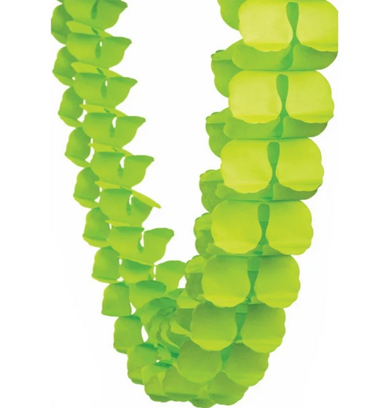 Lime Green Tissue Paper Honeycomb Garland (4m)