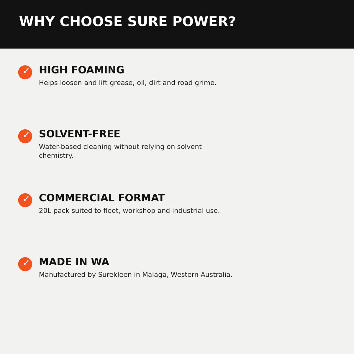 Key benefits of Surekleen Sure Power truck wash