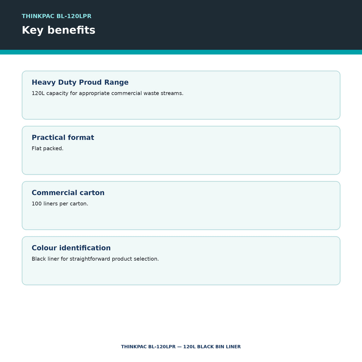 Thinkpac BL-120LPR key benefits
