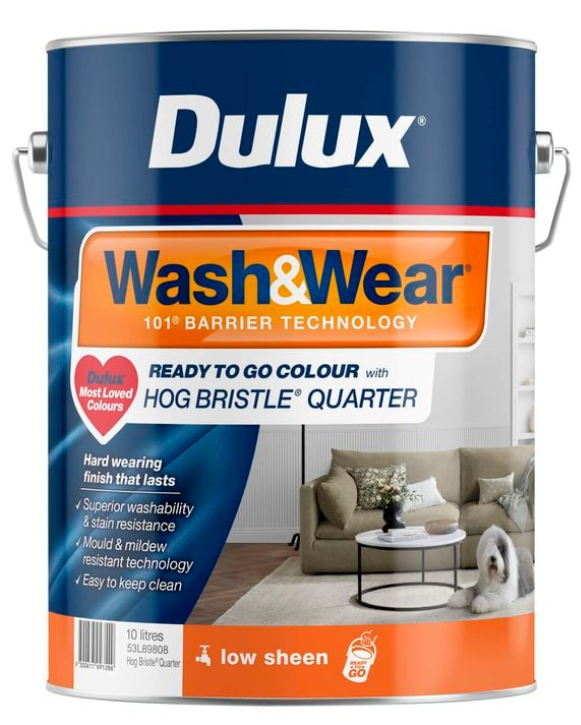 PAINT DULUX Wash and wear low sheen - Hog Bristle  - 10L