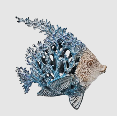 Bondi Angel Fish Sculpture BLUE - 18 cm