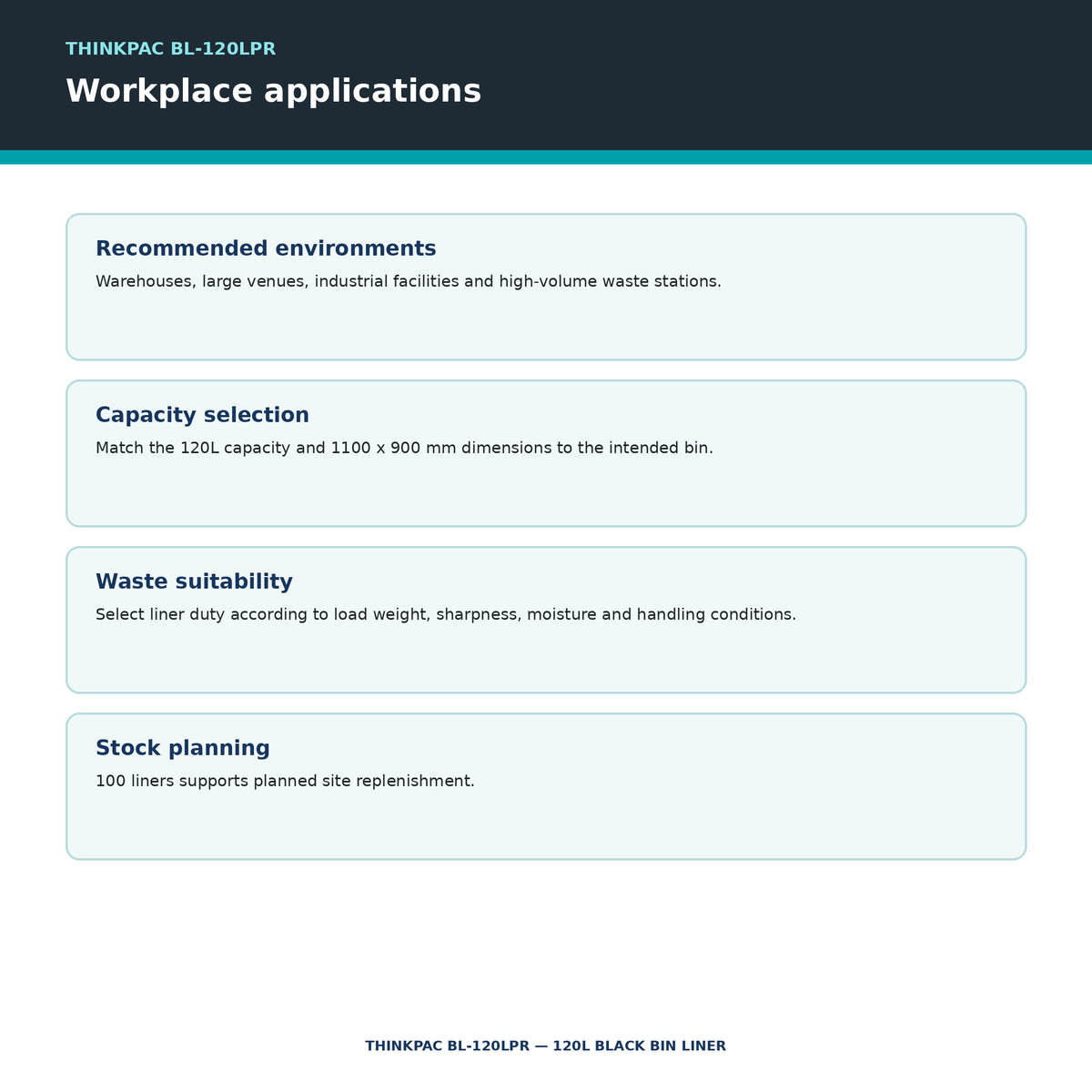 Thinkpac BL-120LPR workplace applications
