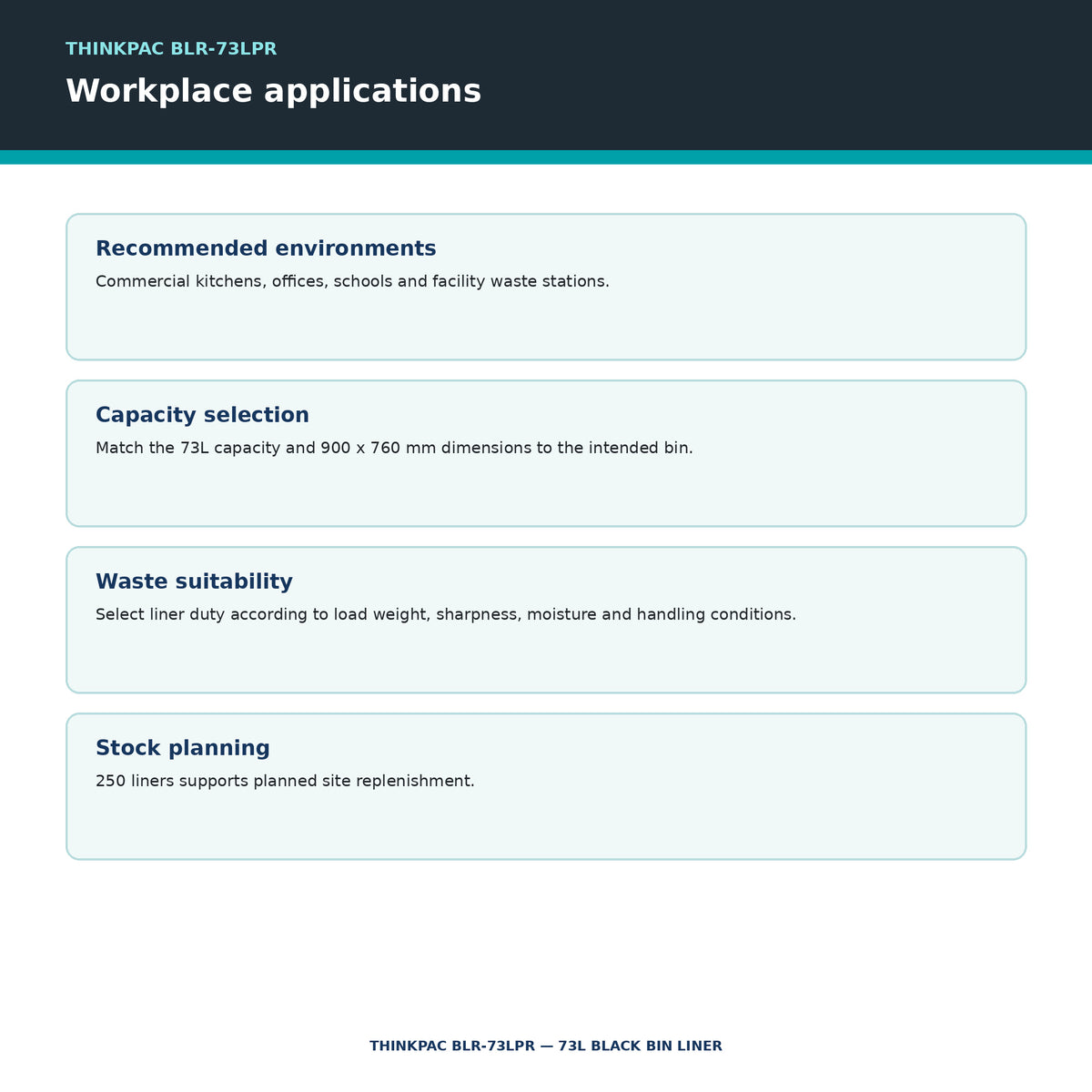 Thinkpac BLR-73LPR workplace applications
