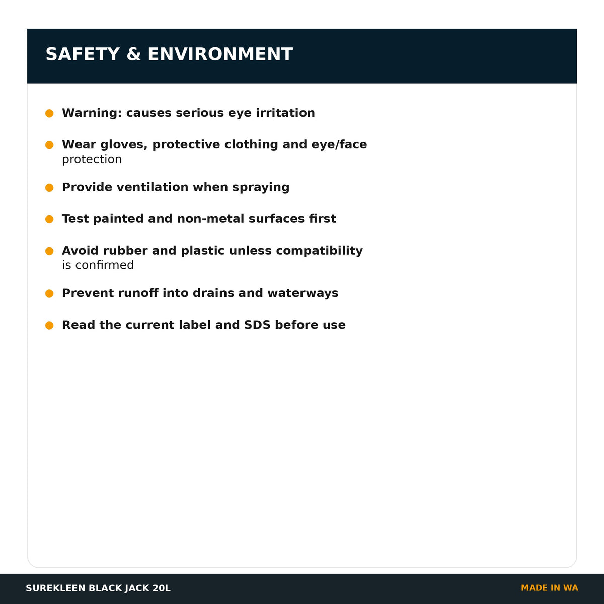 Black Jack safety compatibility and environmental use guidance