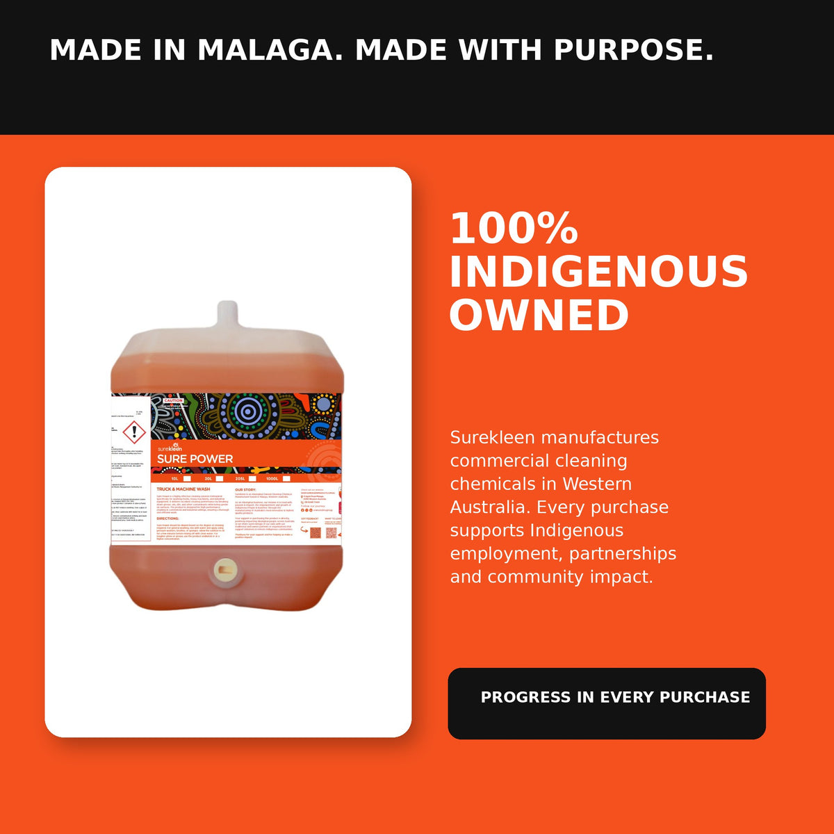 Sure Power made in Western Australia by Indigenous-owned Surekleen