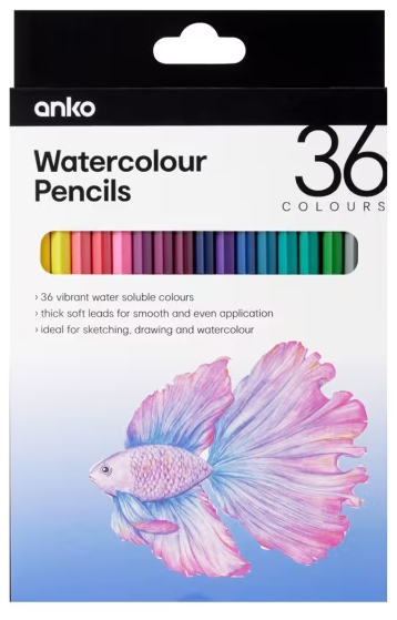 36 Pack Watercolour Pencils