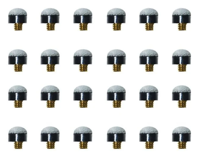 4x 6pc Formula Sports Leather Tip Screw Accessory 10mm - Blue