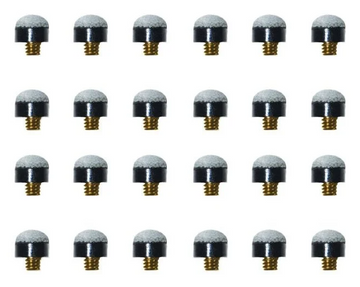 4x 6pc Formula Sports Leather Tip Screw Accessory 10mm - Blue