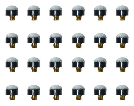 4x 6pc Formula Sports Leather Tip Screw Accessory 10mm - Blue
