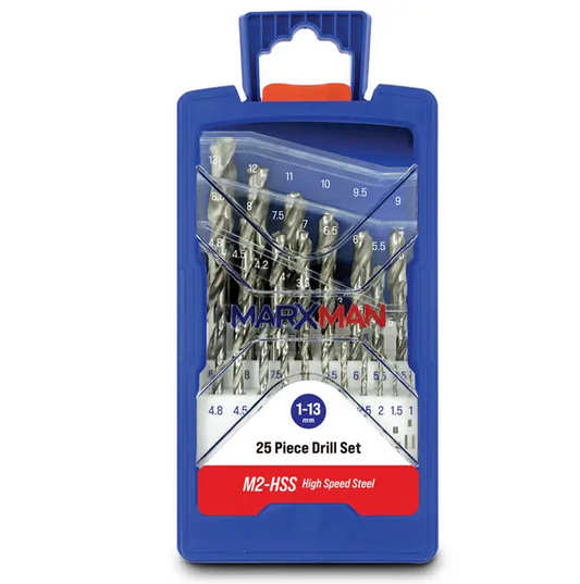 BIT DRILL SET HSS JOBBER 1-13MM 25PC MARXMAN