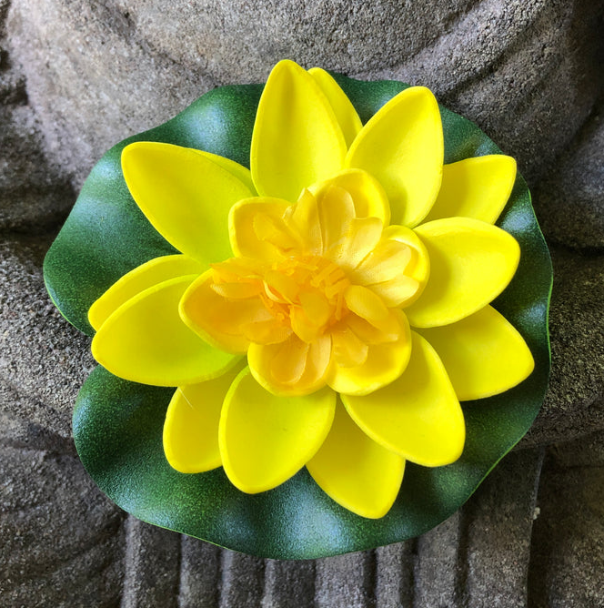 Small floating lotus flower - YELLOW