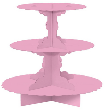 3 Tier Cupcake Stand New Pink - 29 x 29cm