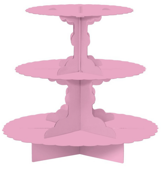 3 Tier Cupcake Stand New Pink - 29 x 29cm