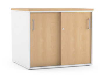 Uniform Sml Sld Dr Credenza 800x450x750H, Handle: Silver