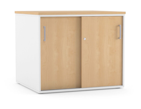 Uniform Sml Sld Dr Credenza 800x450x750H, Handle: Silver