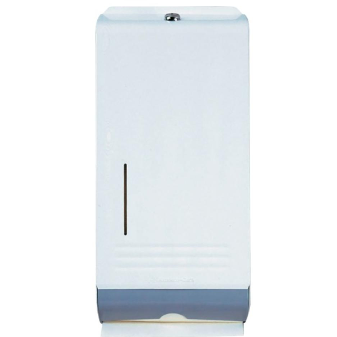 KCP 4969 Compact Hand Towel Dispenser, White & Grey Lockable Metal, Compatible with 4440, 5855, 5856 & 4444 Codes