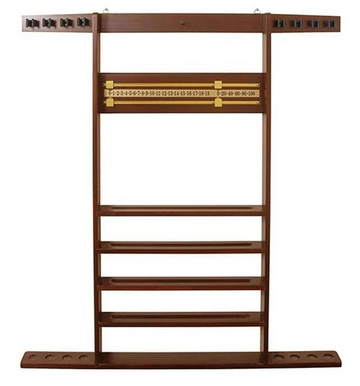 Formula Sports Combi Billard Pool Cue Wall Rack Walnut 105cm