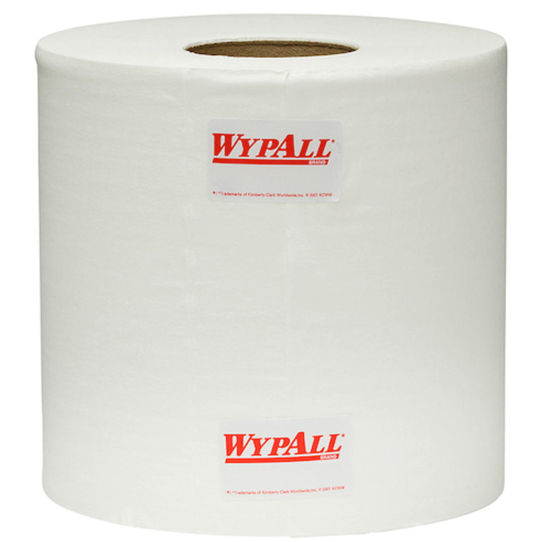 WYPALL 94122 L10 Heavy Duty Perforated Centrefeed Wiper, White 1 Ply 20cm x 38 cm, 790 Wipers, 300 Metres/Roll, 4 Rolls/Case