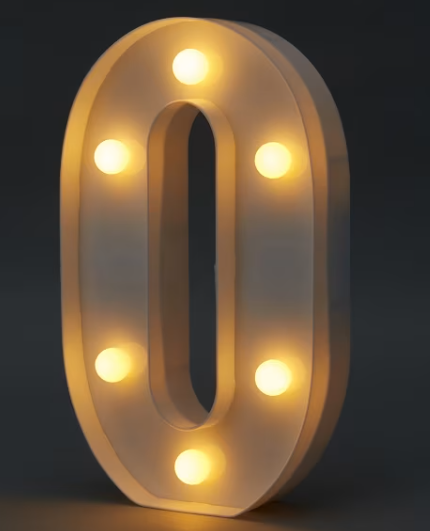 Light Up Letter - O